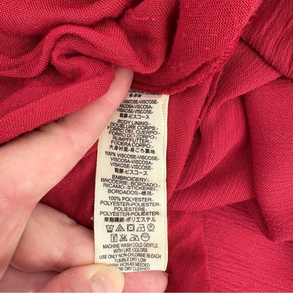 Free People Te Amo Floral Embroidered Boho Flare Sleeve Mini Dress - Picture 5 of 6